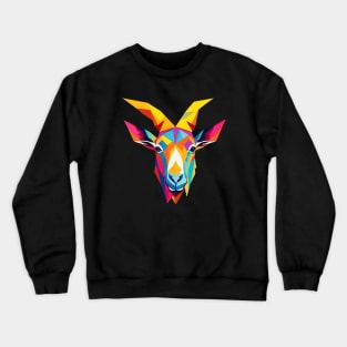 Colorful Goat Head Crewneck Sweatshirt